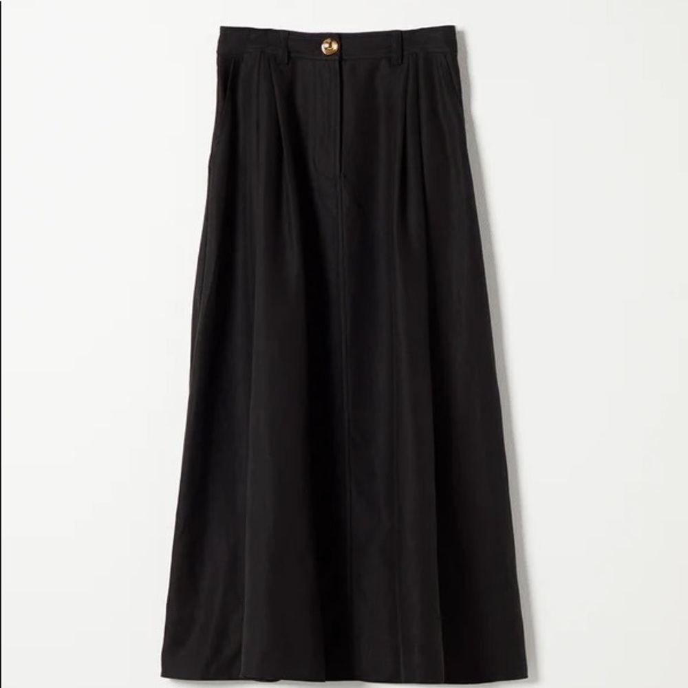 Who What Wear Brynn Washed Canvas Skirt With Buttons